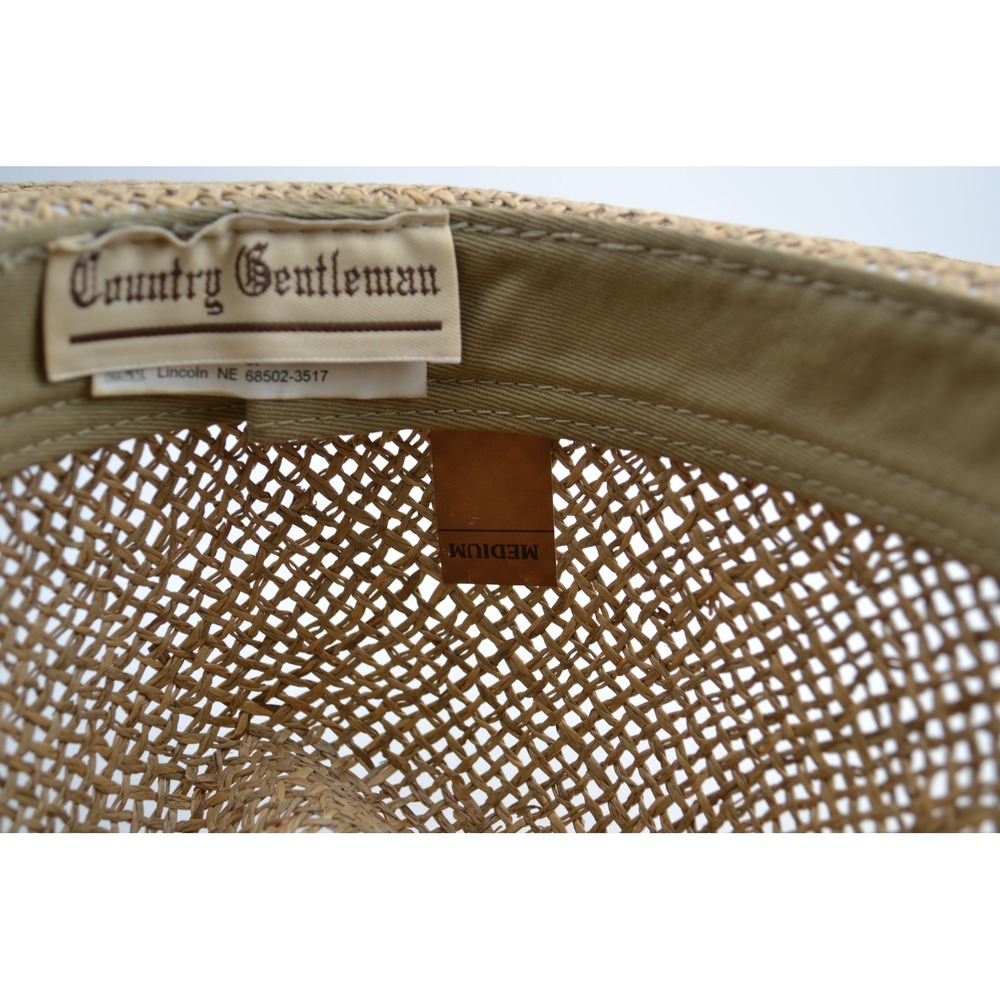 Country Gentleman Mens Straw Fedora Hat Nebraska Huskers Band‎ Medium - Picture 6 of 6